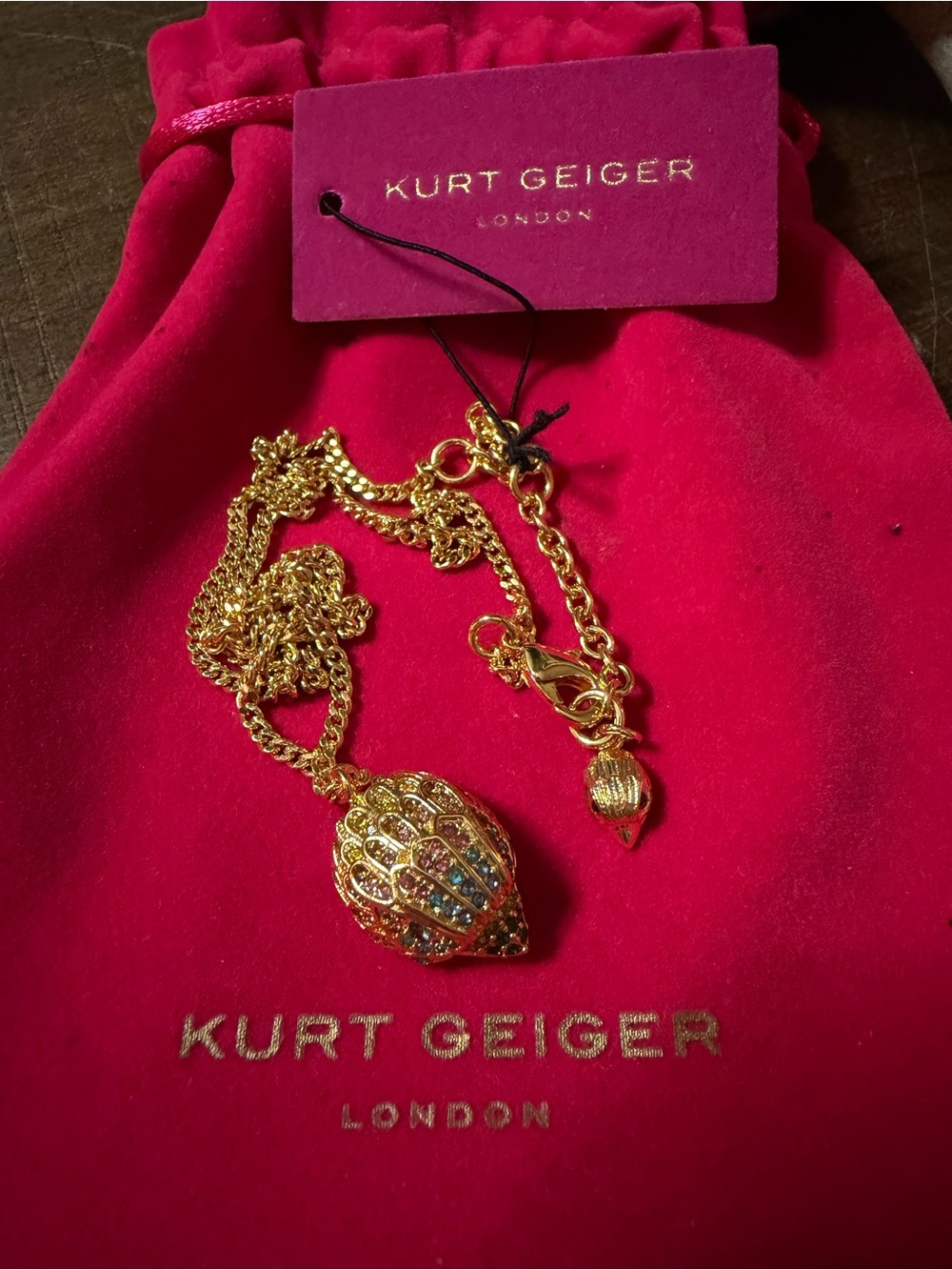 Kurt Geiger London Eagle Pendant Necklace (NWT) - Picture 2 of 4